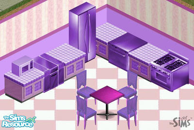Voakley S Purple Kitchen Set