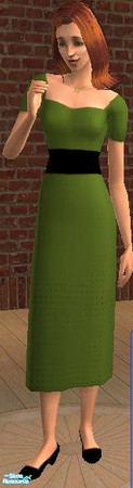 Sims 2 — Miss Conservative - Green by MsPixie618 — A recolor of the Maxis everyday wear for those shy sims who would