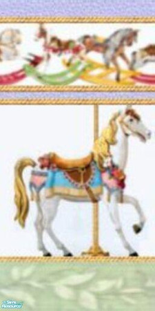 Sims 2 — Carousel by stephanie_b. — a stephanie b. wall modified from Sims 1 favorites