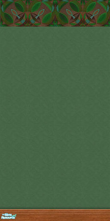 Sims 2 — Outrageous!  - Individual Item by TSR Archive — Green wall with a border that has a matching floor tile that can