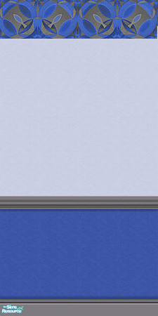 Sims 2 — Outrageous!  Blue the Second  by TSR Archive — Two-tone blue floor with a border that has a matching floortile