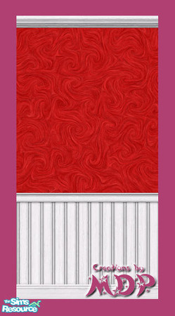 Sims 2 — MDP Red Swirl Panels in White by MelandStv — There are 20 colourful walls in this set. They are part of my