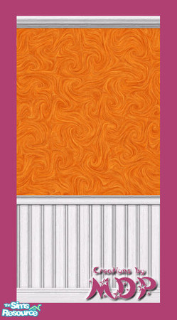 Sims 2 — MDP Orange Swirl Panels in White by MelandStv — There are 20 colourful walls in this set. They are part of my