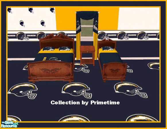Sims 2 — PT NFL San Diego Chargers Bedroom by Primetime024 — This collection is for all of you Charger Fans. It features
