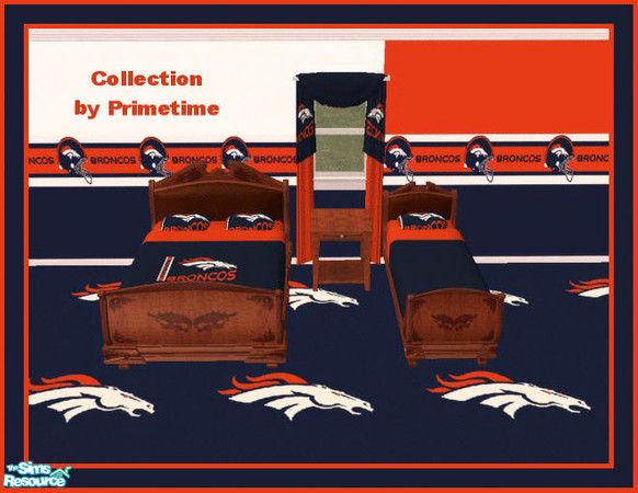 Sims 2 — PT NFL Denver Broncos Bedroom by Primetime024 — This collection is for all of you Bronco Fans. It features the
