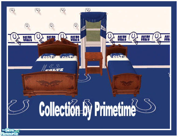 Sims 2 — PT NFL Indianapolis Colts Bedroom by Primetime024 — This collection is for all of you Colt Fans. It features the