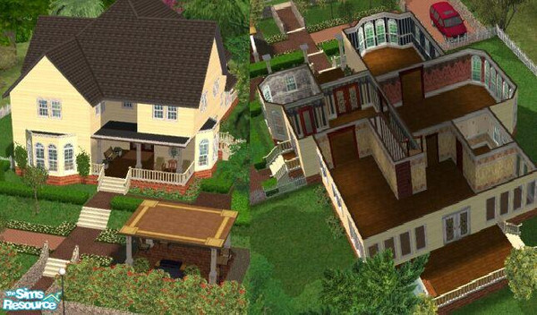 Sims 2 — Hollywood Essence 1337 Carroll Ave by stephanie_b. — 1 of 2 neighboring houses for the Charmed Manor. 2 Story