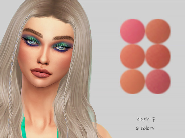 Sims 4 — MELDEANNE - BLUSH #7 by MELDEANNE — - Makeup Category - Blush - 6 Colors - Female - Custom Thumbnail