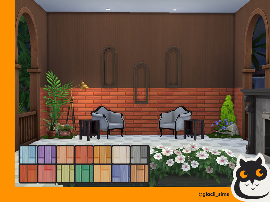 The Sims Resource Flated Panel Wood_Wall