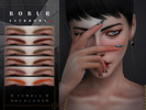 Sims 4 — Thin pointed eyebrows by Bobur2 — Thin pointed thick eyebrows for female 16 colors I hope you like it