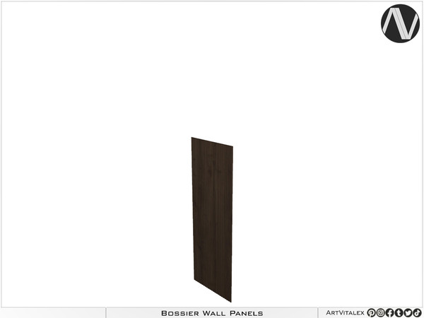 Sims 4 — Bossier Vertical Direction Wall Panel Short by ArtVitalex — Decorative Collection | All rights reserved | Belong