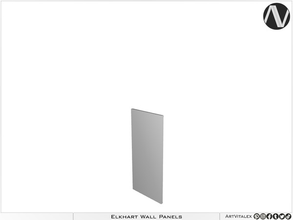 Sims 4 — Elkhart Flat Wall Panel Short by ArtVitalex — Decorative Collection | All rights reserved | Belong to 2023