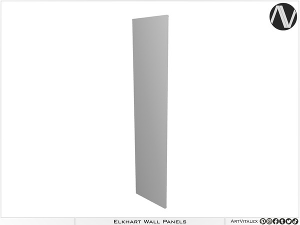 Sims 4 — Elkhart Flat Wall Panel Tall by ArtVitalex — Decorative Collection | All rights reserved | Belong to 2023