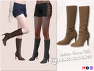 Sims 4 — Leather boots / 215 by Arltos — 6 colors. HQ compatible.