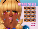 Sims 4 — GYARU eyeliner #1 by shirobya — a cute, simple eyeliner for your gyaru/j-fashion looks! EA edit, non-hq, maxis