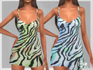 Sims 4 — Party Zebra Design Dresses by saliwa — Party Zebra Design Dresses 3 swatches