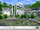 Sims 4 — Tina Garden Cafe NoCC by autaki — Tina Garden Cafe NoCC Luxury Garden styles. Lot size 30x30. Cafe for your