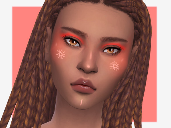 Sims 4 — Scorching Sun Facepaint by Sagittariah — base game compatible 5 swatches properly tagged enabled for all occults