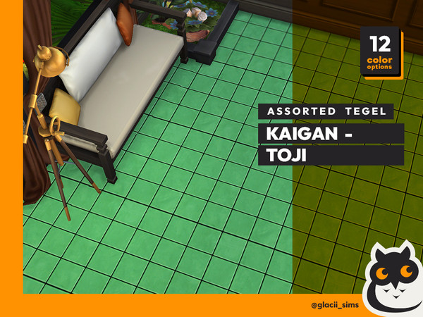 Sims 4 — Kaigan Floor Toji by Glacii — Base game friendly Basic Plain floor Set 3 from 3