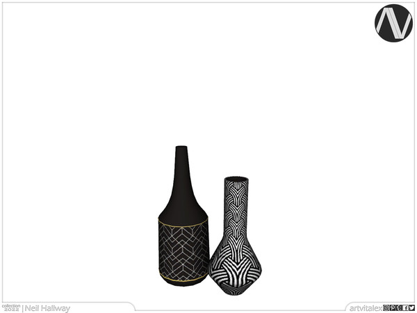Sims 3 — Mid Century Modern | Neil Vases by ArtVitalex — Hallway Collection | All rights reserved | Belong to 2023