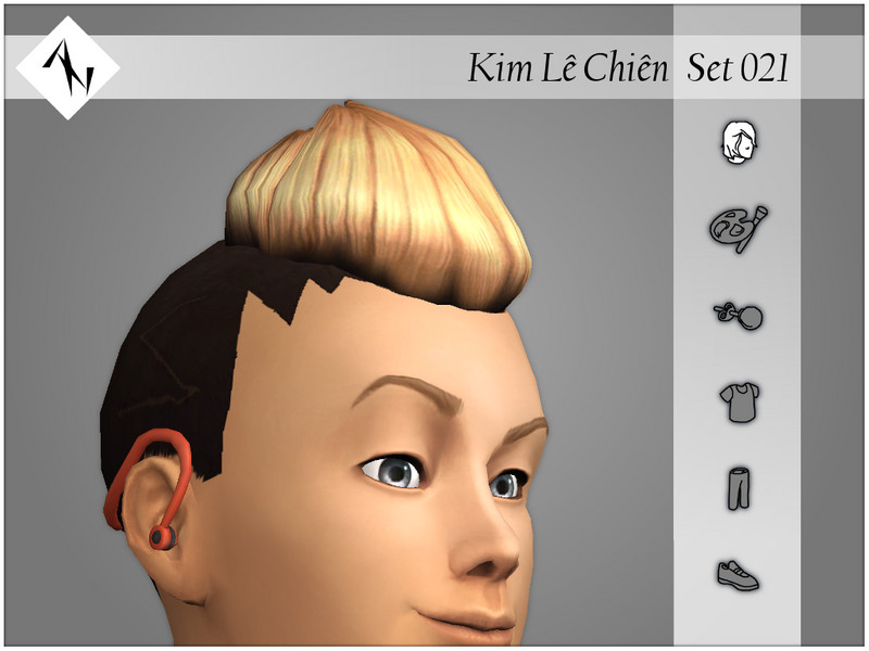Sims 4 Kim Le Chien - Set021 - Hair - EA by AleNikSimmer