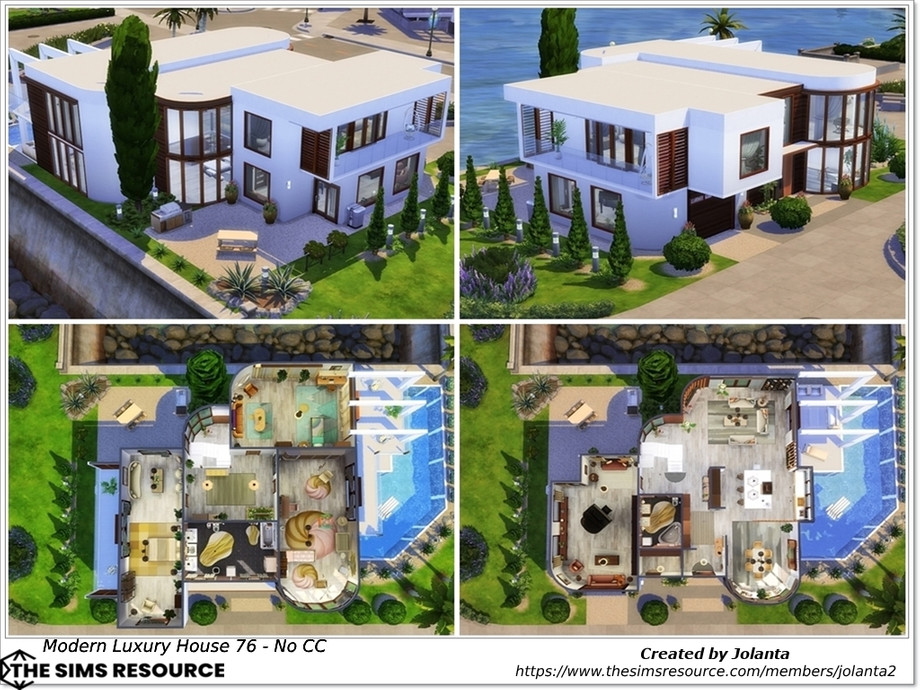 The Sims Resource | Modern Luxury House 76 - No CC