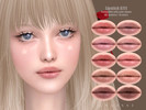 Sims 4 — Lipstick A111 by ANGISSI — *PREVIEWS MADE USING HQ MOD *Makeup category *10 colors *Sliders compatible *HQ mod