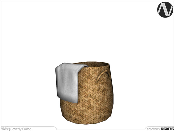 Sims 3 — Mid Century Modern | Beverly Blanket Basket by ArtVitalex — Office And Study Room Collection | All rights