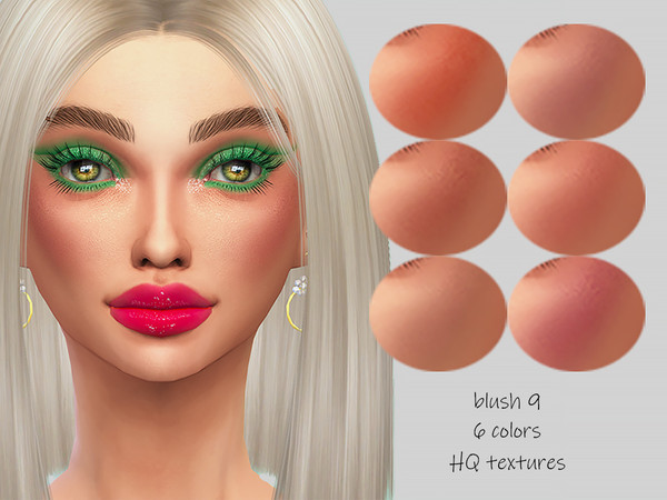 Sims 4 — MELDEANNE - BLUSH #9 by MELDEANNE — - Makeup Category - Blush - 6 Colors - HQ Compatible - HQ Textures - Female