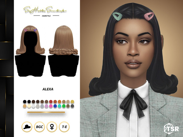 The Sims Resource - Alexa Hairstyle