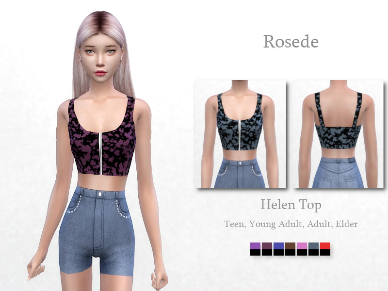 Sims 4 Helen Top by _Rosede_