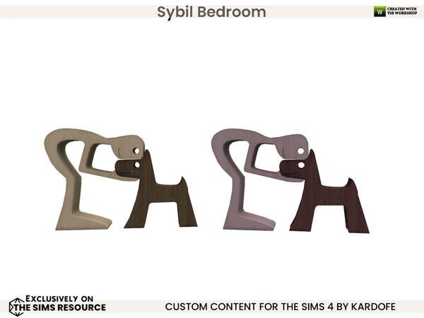 Sims 4 — Sybil Bedroom_Boy and his dog by kardofe — Funny decorative figure, made of wood, depicts a boy and his puppy,