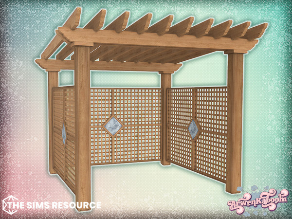 Sims 4 — Calm Splash - Pergola by ArwenKaboom — Base game object in multiple recolors. Find all objects by searching