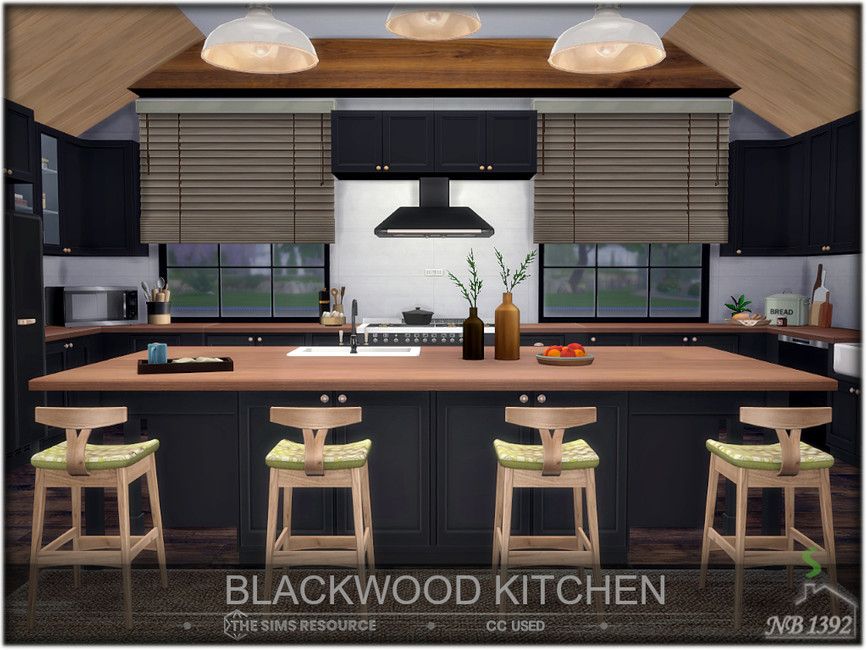 The Sims Resource - Blackwood Kitchen (CC only TSR)