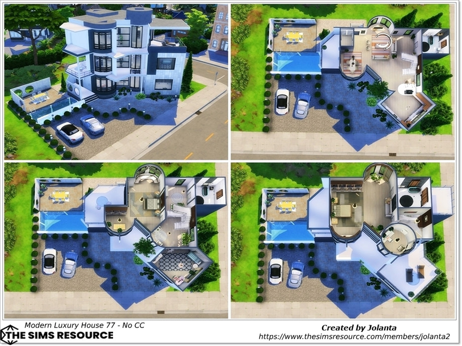 The Sims Resource | Modern Luxury House 77 - No CC