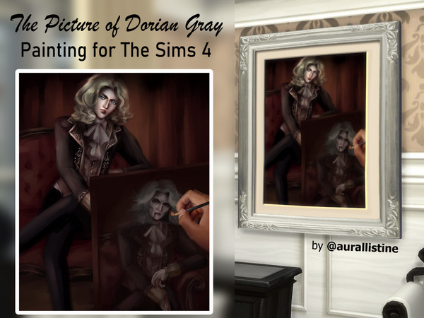 Sims 4 — The Picture of Dorian Gray Painting by aurallistine — - poster/wall decor - 4 frame swatches - 1455 in-game