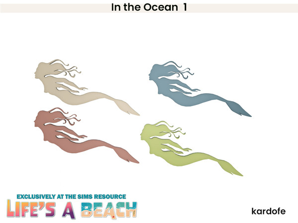 Sims 4 — Life's a Beach_kardofe_In the Ocean_Mermaid 2 by kardofe — First part of a set of beach and sea themed wall