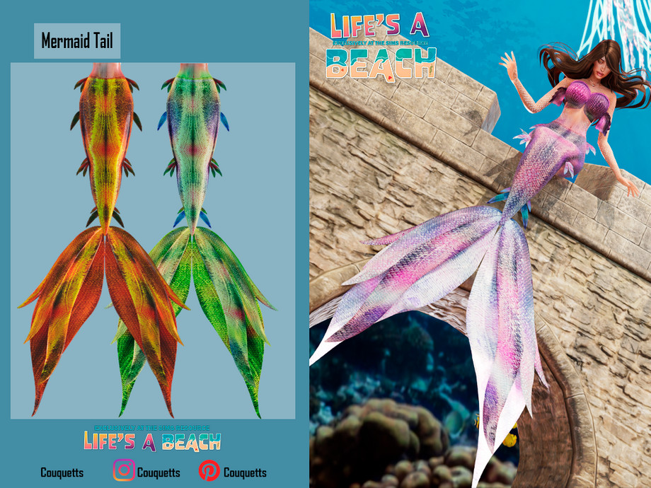 The Sims Resource - Life's A Beach Mermaid Tail