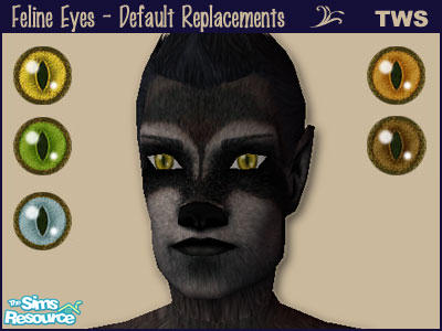 Sims 2 — Default Replacement Feline Eyes by wildstar24 — REPLACES MAXIS DEFAULT EYES! Modeled from a real taxidermy