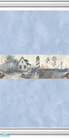 Sims 2 — Blue lighthouse by devilishdawn — wall