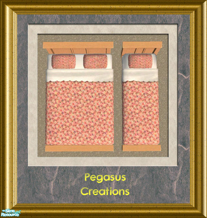 Sims 2 — Grandma's House Bedding - Pink by pegasussims — Grandma's House cute and quant bedding in Pink.
