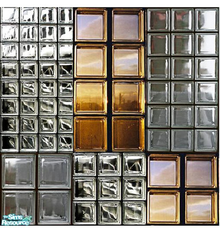 Sims 2 — Glass Bricks by baby666ro — A set with 6 ietms all made of glass.