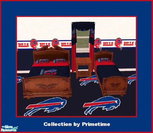Sims 2 — PT NFL Buffalo Bills Bedroom by Primetime024 — This collection is for all Buffalo Bill fans. It is a complete