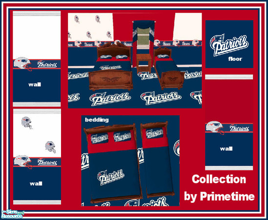Sims 2 — PT NFL New England Patriots Bedroom by Primetime024 — This collection is for all Patriot fans. It is a complete