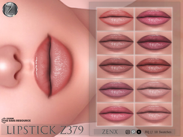 Sims 4 — [ZENX] LIPSTICK Z379+HQ by ZENX — Base Game