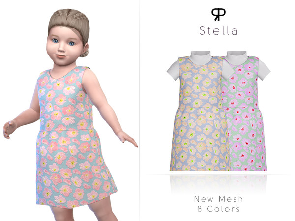 Sims 4 — Stella for Toddler by Praft — - 8 Colors