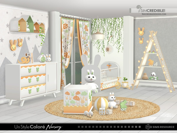 Sims 4 — Un Style Colore Toddler bed by SIMcredible! — 