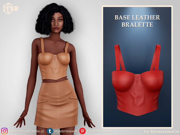 The Sims Resource - Base leather bralette