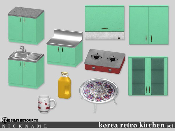 Sims 4 — korea retro kitchen set_Cooktop hood by NICKNAME_sims4 — korea retro kitchen set 10 package files. korea retro