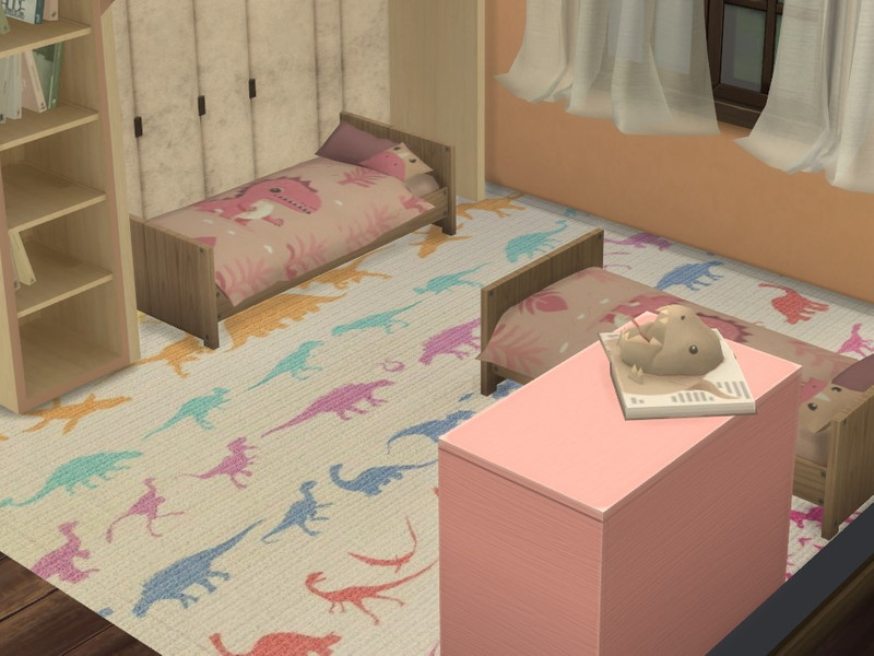 Sims 4 Dino Rug Multi and Blue by sososophx